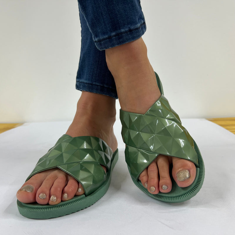 Sandalia Luxor Verde Metal